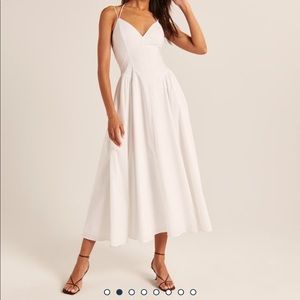 Abercrombie & Fitch Strappy Plunge Corset Maxi Dress